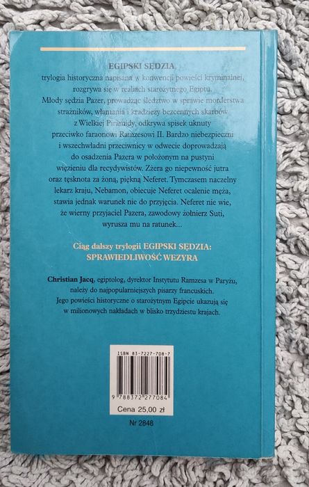 Christian Jacq Egipski Sędzia 3 tomy
