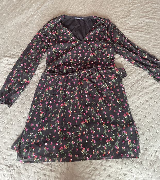 Vestido Preto Florido L