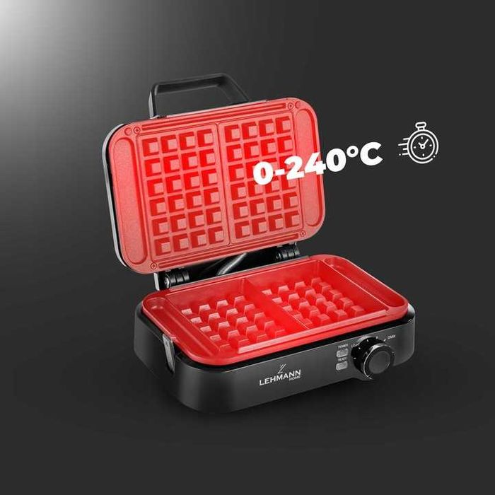 Regulowana Gofrownica 2 Stanowiska Klasa Premium 2000W NOWY