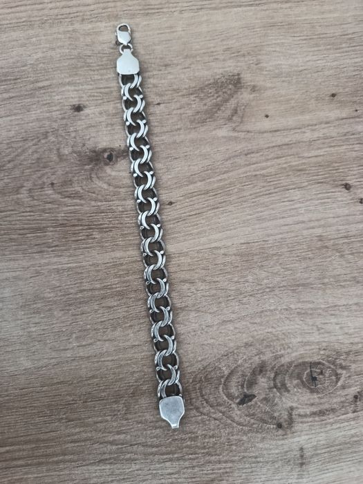 Srebrna bransoleta 925 Garibaldi 51,6 gr