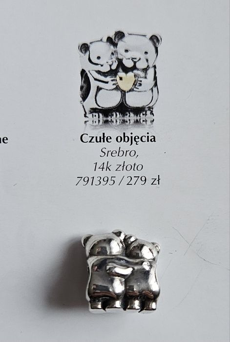 Pandora Charms "czułe objęcia" srebro/złoto