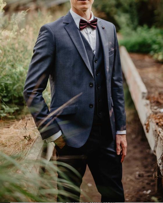 Ekskluzywny Garnitur Evenemen Wełna 100%– komplet 3-częściowy