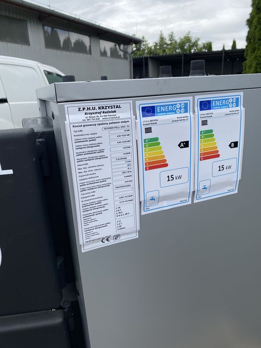 Kocioł Piec CO KRZYSTAL PELL-EKO TECHNIX 15 kW na pellet groszek drewno – SV200 5 Klasa