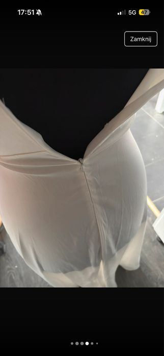 Satynowa biala suknia np na ślub