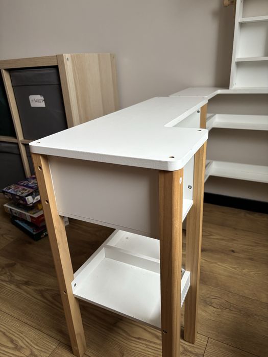 Drewniany sklep supermarket dla dzieci z markizą Fresh Small Foot