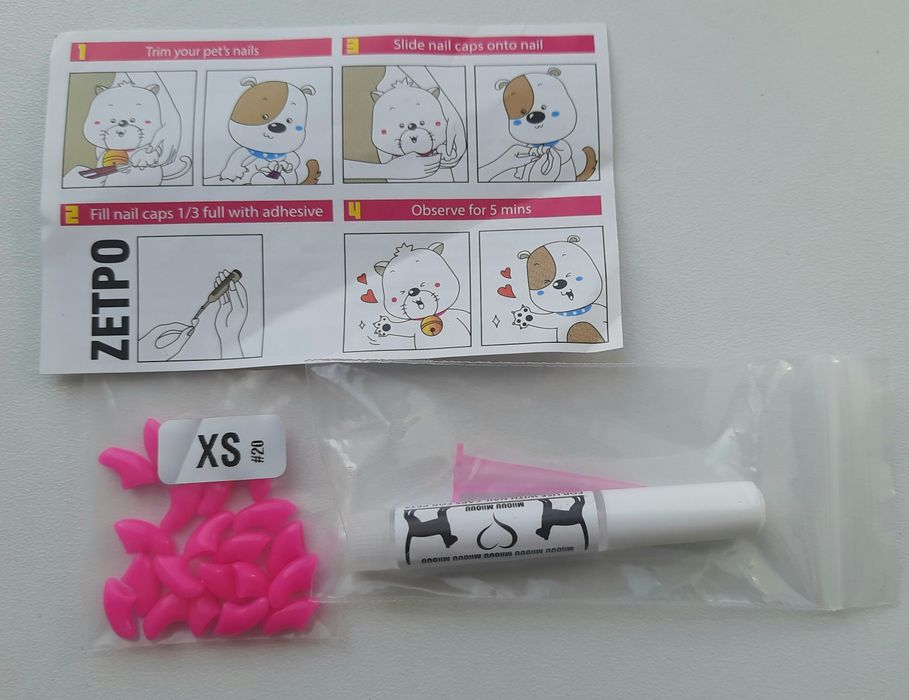 Антицарапки для кошенят з клеєм в комплекті