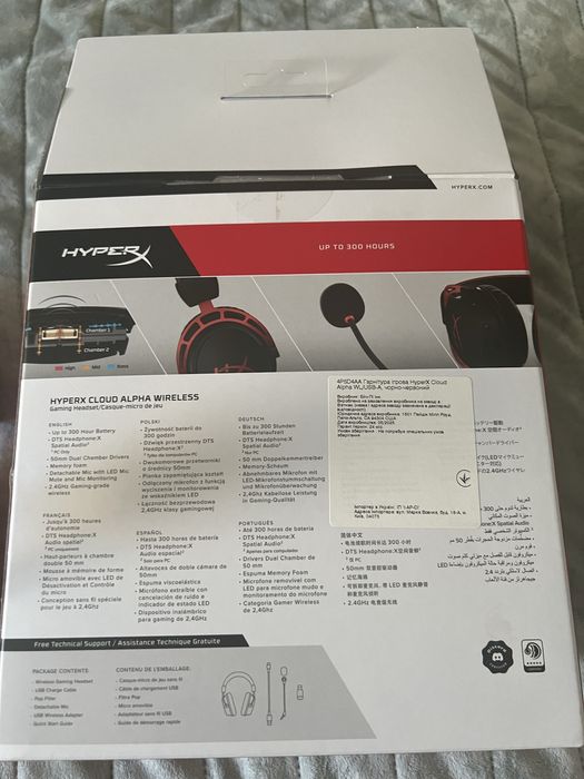 Ігрові безпровідні навушники HyperX Cloud Alpha Wireless (4P5D4AA) Black/Red