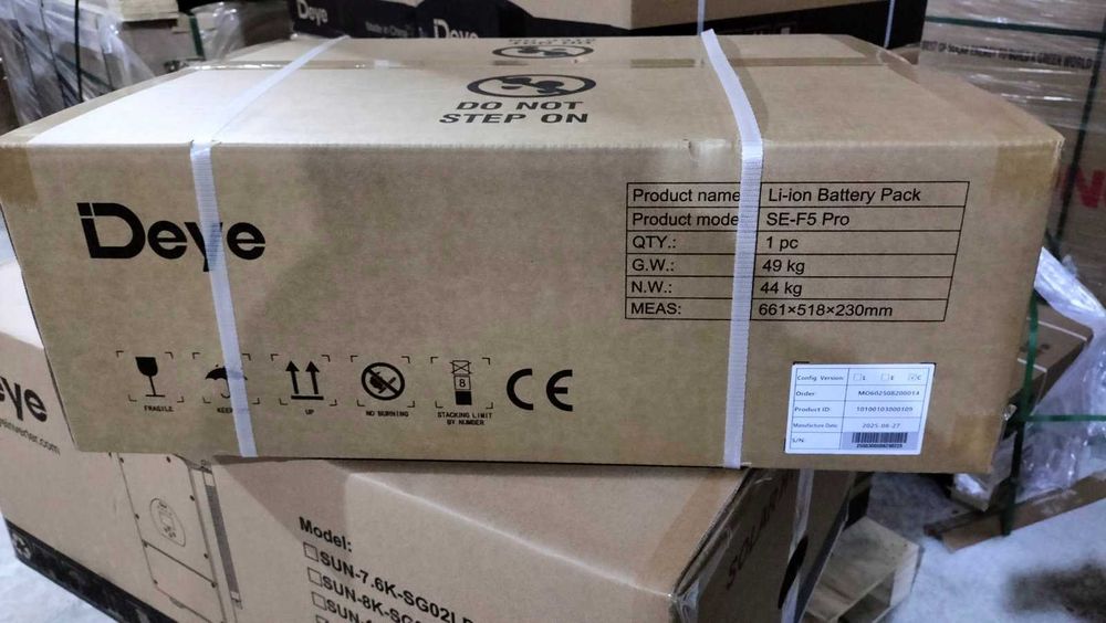 Deye акумулятор SE-F5 Pro C, інвертори, сонячні панелі LONGi
