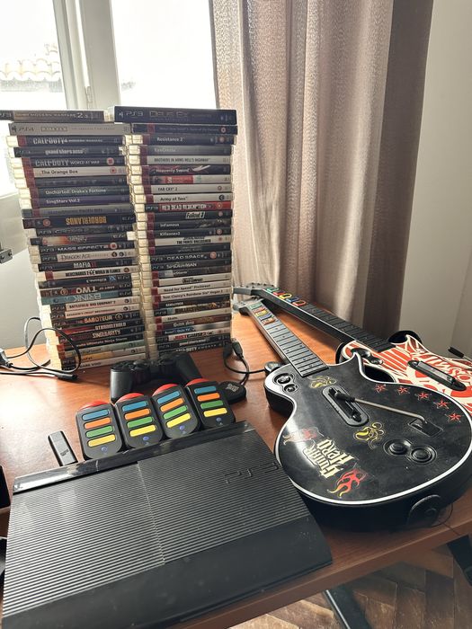 •Mega Lote PS3 | 60 Jogos | Guitar Hero | Buzz | 2 Comandos | Coleção Completa•