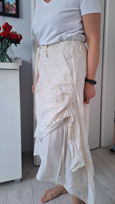 Beżowa  spódnica boho