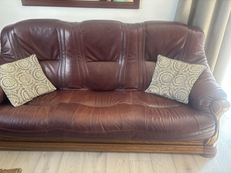 Komplet wypoczynkowy skora naturalna