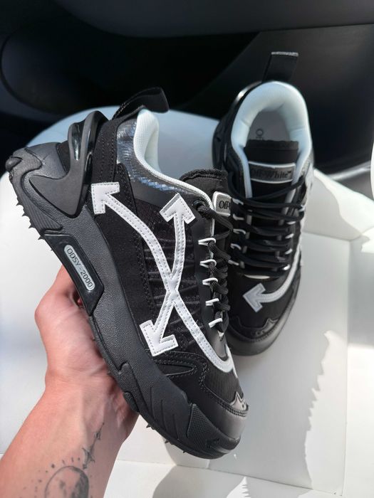 (ОПЛАТА ПІСЛЯ ОГЛЯДУ)Off White Odsy 2000 Black White Офф Вайт Одсу 2000 Чорно-білі