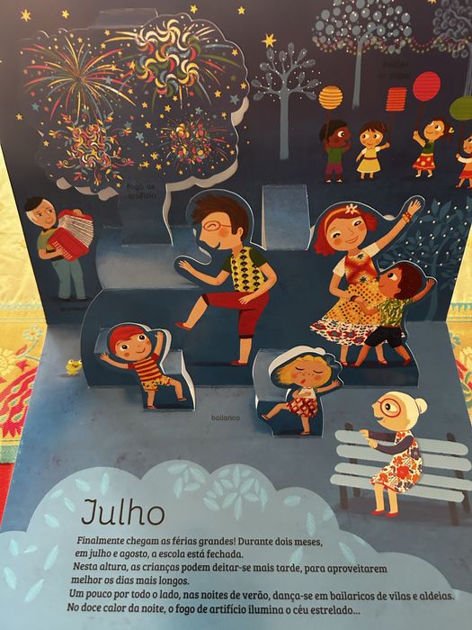 Livro infantil os 12 meses do ano pop up