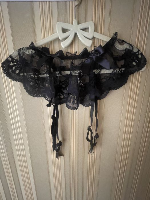 Пояс подвязка для чулок черный XL