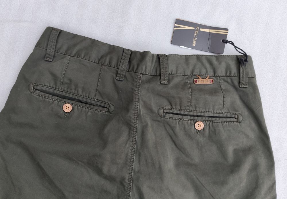 Брюки прямые коттон хаки, L