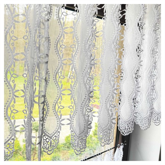 Zazdrostka Gipiura Biała Panel Firana Do pokoju Do Kuchni wys 60cm