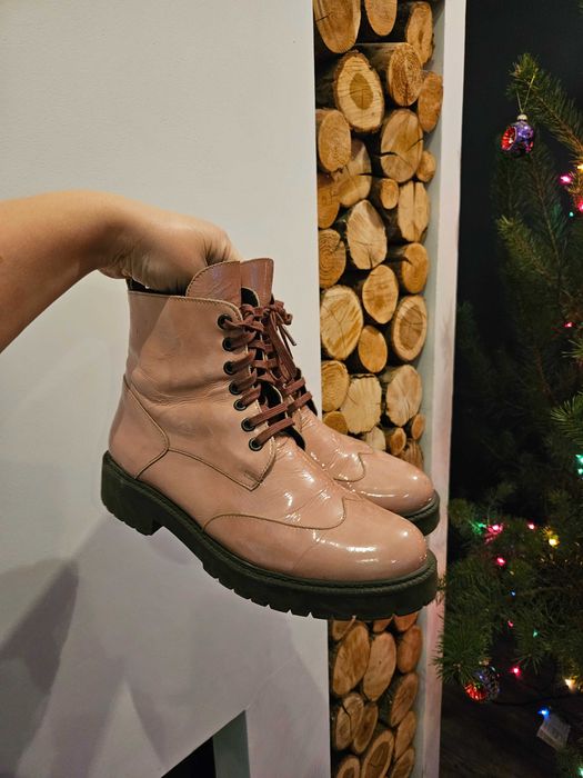 Kozaki trapery skóra nat 40