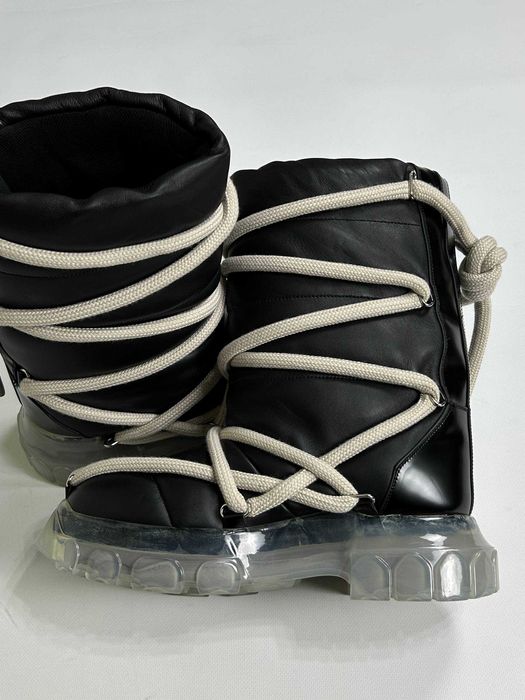 Rick Owens Mega Lace Lunar Mega Tractor Boots черевики чоботи чорні