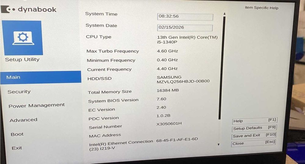 Ноутбук Toshiba Dynabook Tecra A50-K 15.6" IPS\i5-1340P\16GB\256SSD