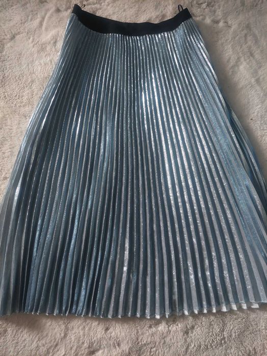 Pinko spodnica midi plisowana lodowy błękit rozm. M