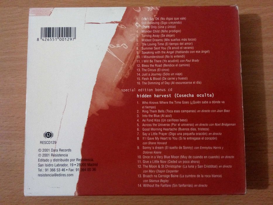 (   Reservado   ) MARY BLACK - The Best Of 91 a 01 Hidden Harvest 2xCD