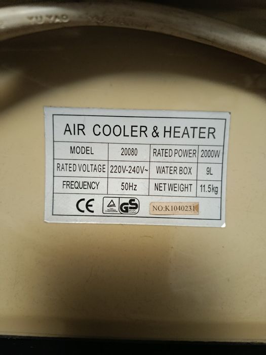 Ventilador portátil de ar quente e frio