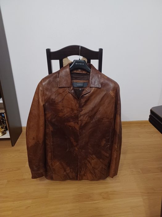 Kurtka Męska Skóra Wysokiej Jakości Marbet Brązowa L Nowa