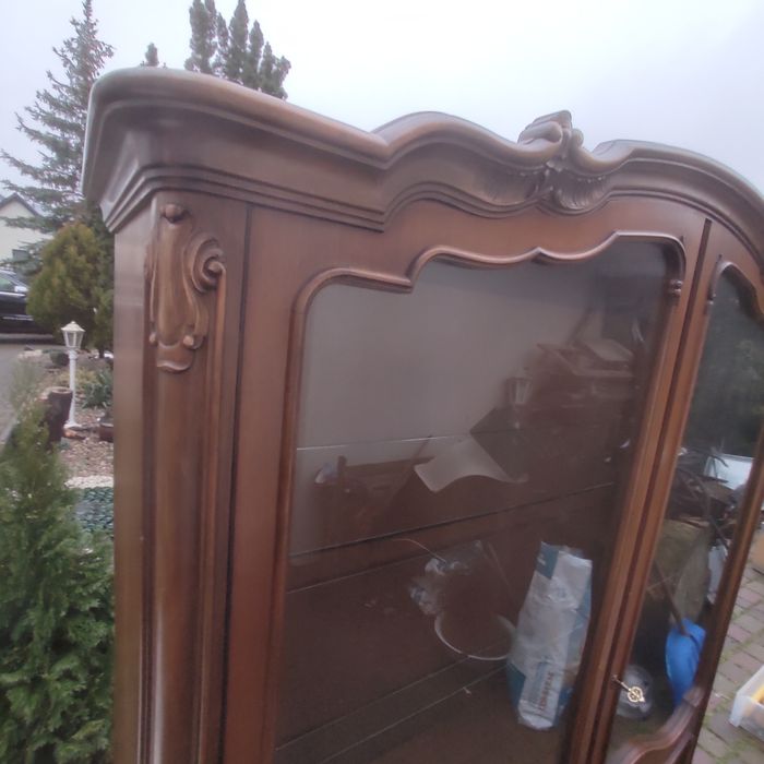 Witryna wahrings drewno orzech