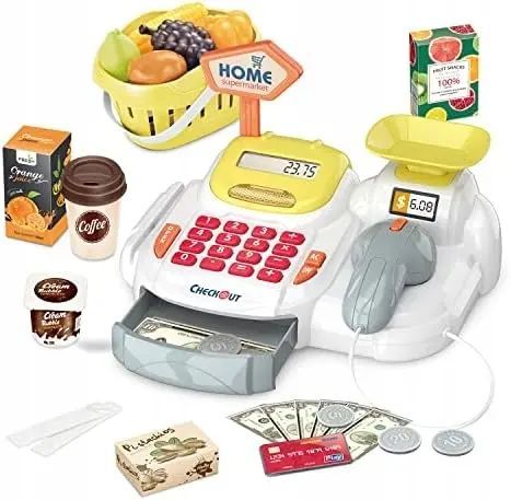 Kasa fiskalna dla dzieci Interaktywny Zestaw 36 elementów. Nowy Produkt
