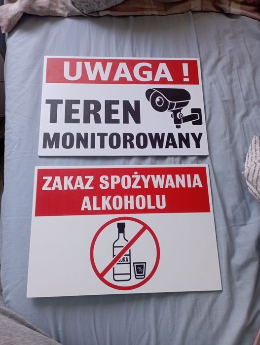 tabliczka teren minitorowany