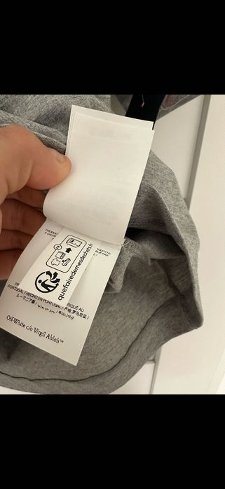 Koszulka Off White szara Oversize