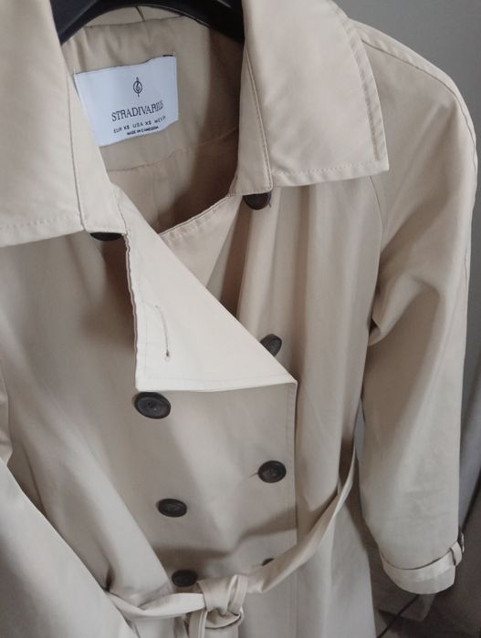 Płaszcz,trencz Stradivarius XS jak nowy, prochowiec