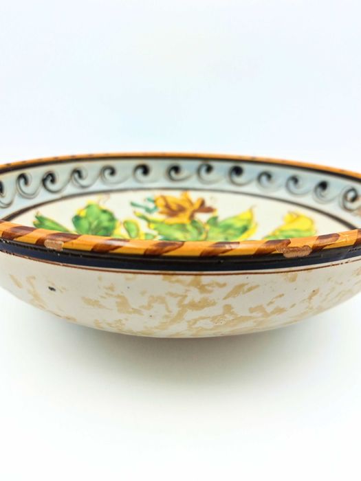 Włoska misa ceramiczna sgraffito 25,5 cm 5011/26 lata 60-70 Italy