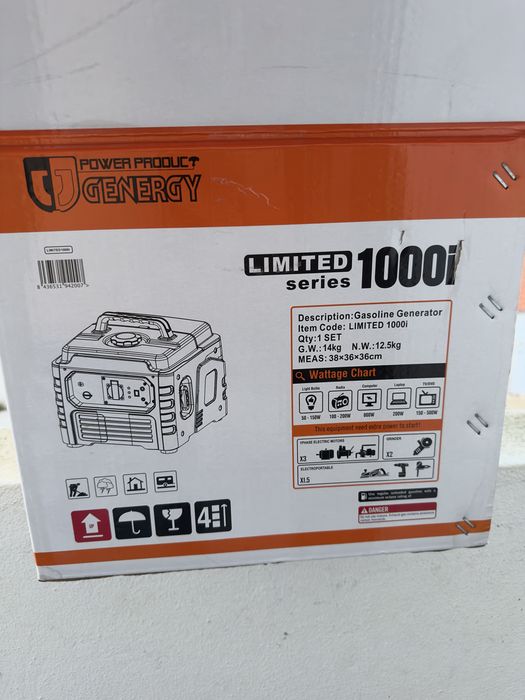 Gerador Inverter GENERGY LIMITED 1000i Como Novo