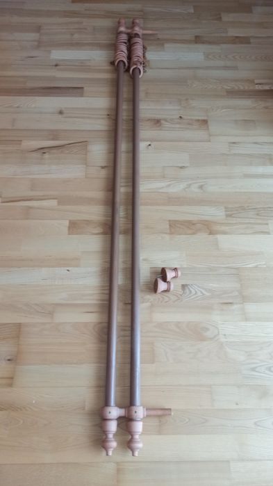 Karnisz drewniany dwubiegowy