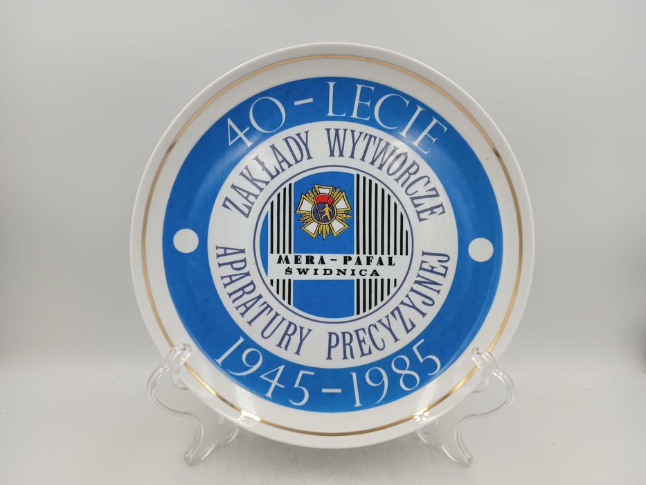 Patera okolicznościowa 40 - lecie Mera - Pafal Świdnica talerz z PRL