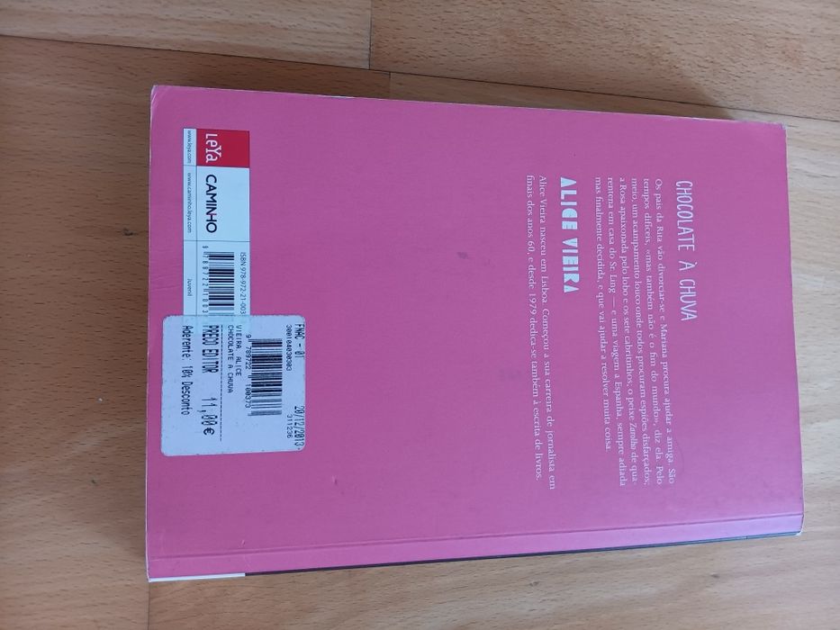 Livro de Alice Vieira Chocolate à Chuva