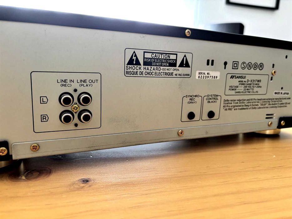 Deck de cassettes duplo Sansui, modelo D-X317WR
