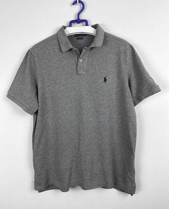 Koszulka POLO RALPH LAUREN szara męska casual r. L
