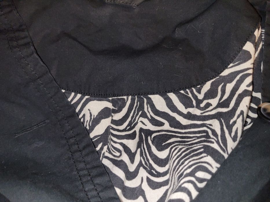 Fajny płaszcz czarny bawełna