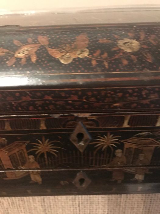 Caixa costura asiática antiga