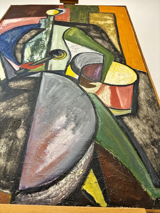 Kompozycja figuralna Obraz Abstrakcyjny Jež 1967 Kubizm Mega Sztuka