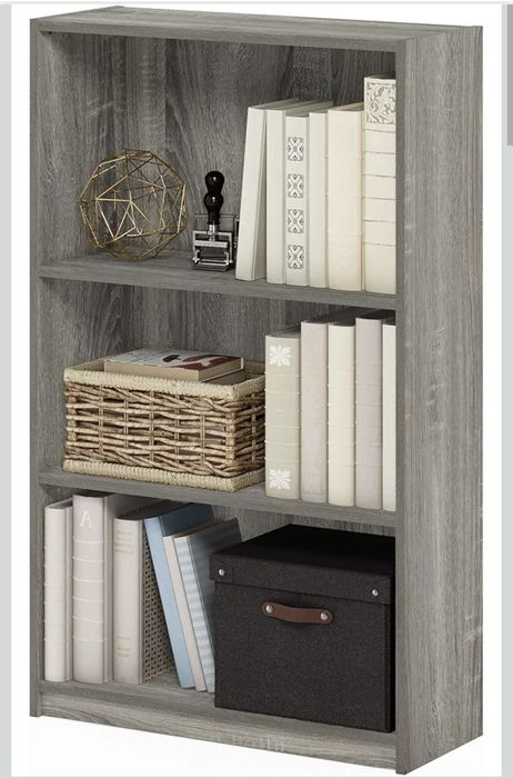 Simple Home 3-poziomowy regał na książki, regał z półką