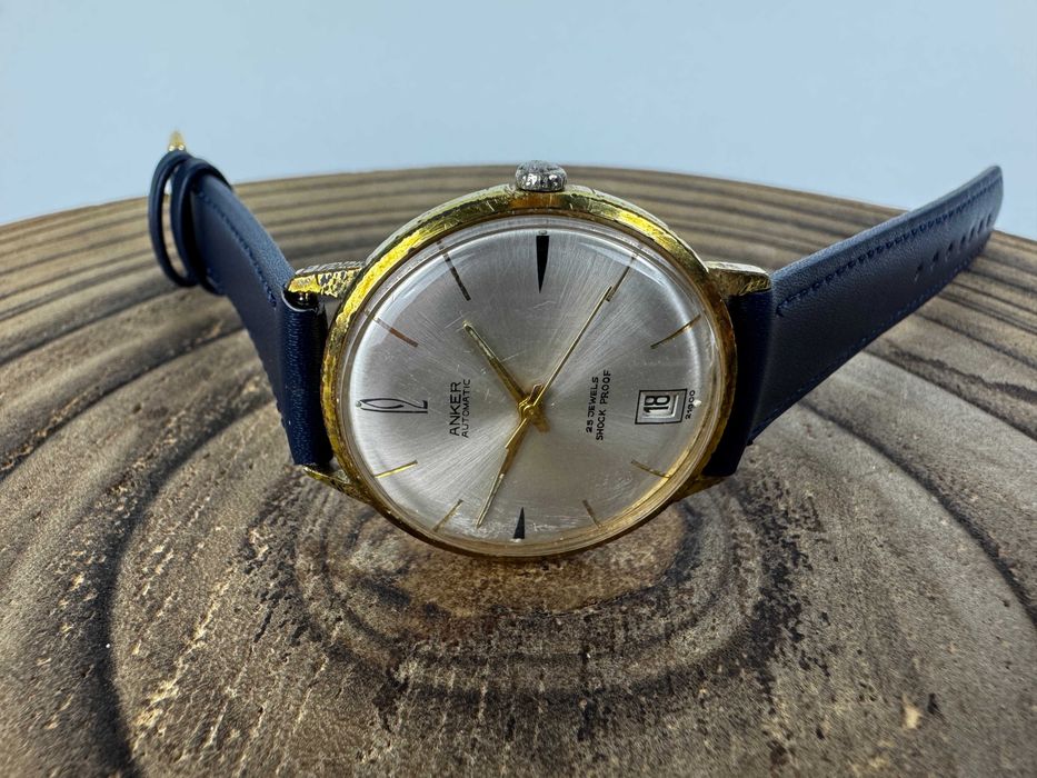 zegarek męski - Anker Automatic - pozłacany - cal. FB 222