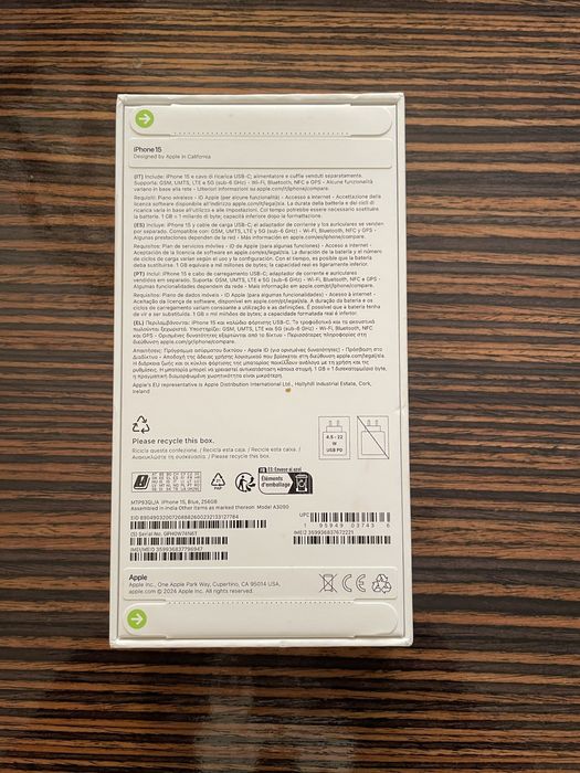 Iphone 15 256gb azul