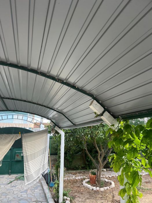 Telheiro integral 6 Metros extrutura e chapa galvanizana cor de tijolo