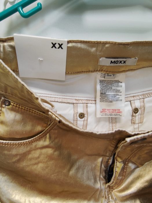Брюки позолоченные.  Mexx! 152 skinny fit.  И 122  Яркие штаны. Тренд