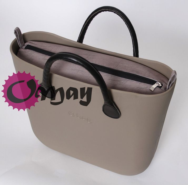 Czarny organizer do OBAG MINI naturalny Ant 2 kieszenie wnętrze OMAY