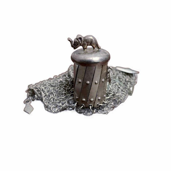 PRATA | Bolsa Porta moedas elefante | Arte Nova