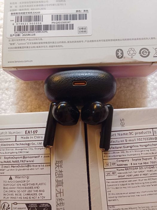 Auriculares/Fones Lenovo EA169 | Bluetooth 5.4 + ENC para chamadas [Novo/Selado]